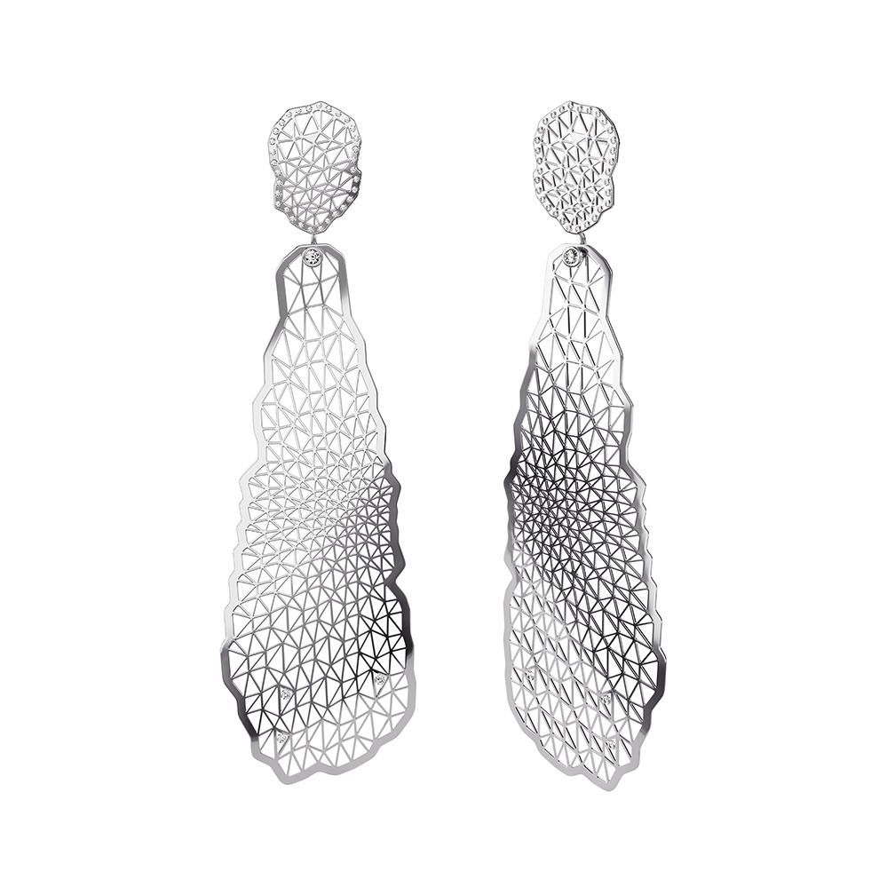 Niessing Topia Vision Drop diamond earrings