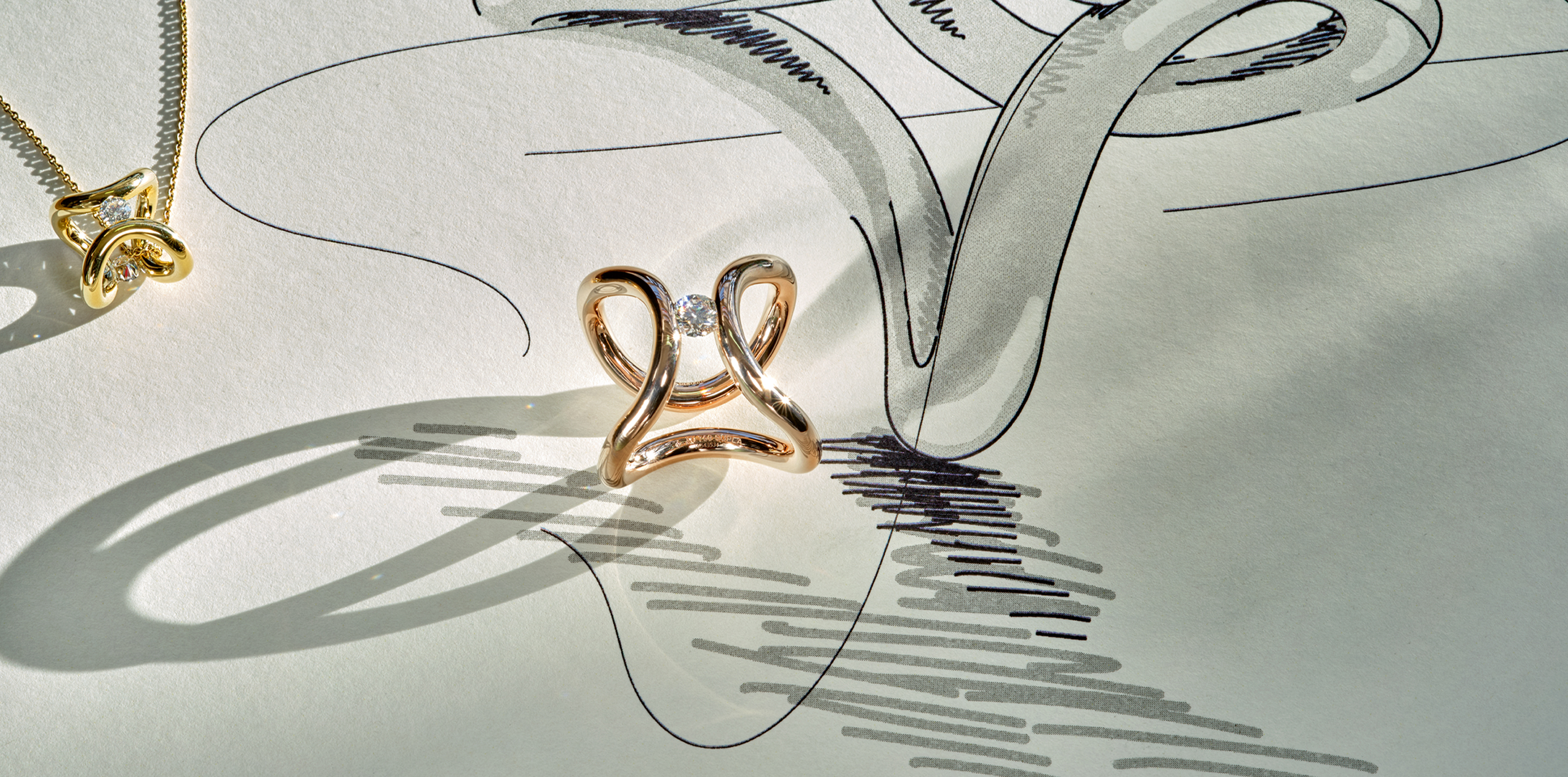 JEWELRY, ENGAGEMENT AND WEDDING RING